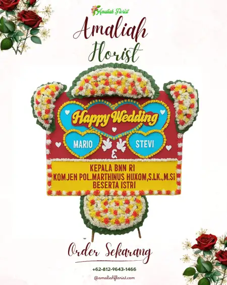 Papan Bunga Pernikahan Dlisen
